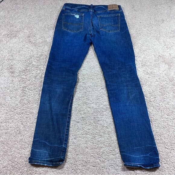 American Eagle Mens Next Level Flex Slim Stretch Denim Blue Jeans Size 33x32 - Picture 5 of 8